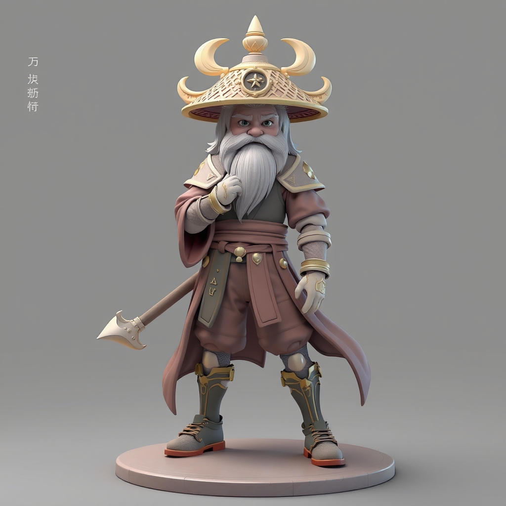我要做3d模型用 帮我生成一个tpose姿势的僧人 