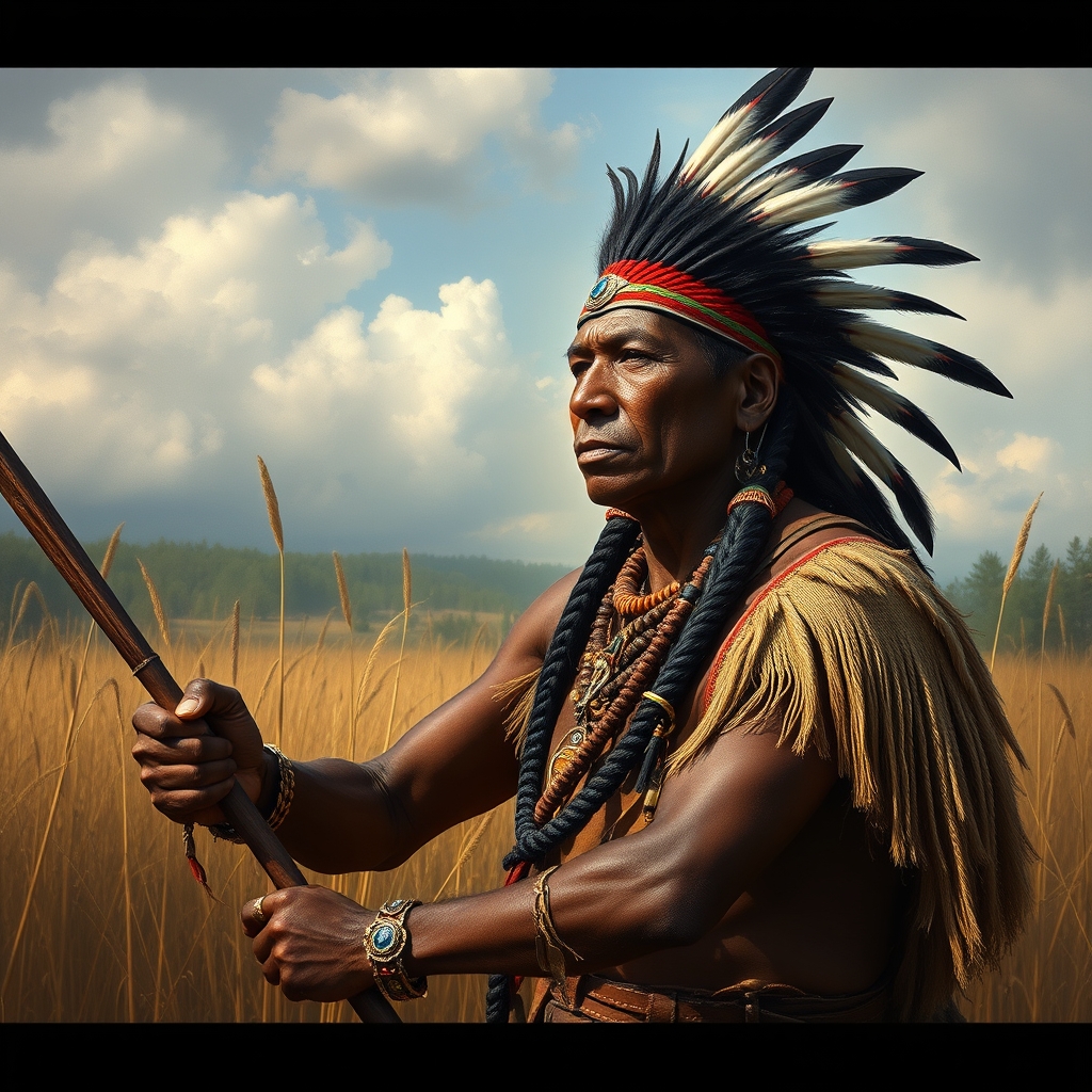 A black Indian native American back in the 1700s here in Ame